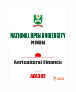 AEA302 - Agricultural Finance (october-2019)
