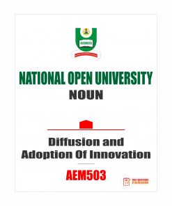 AEM503 - Diffusion and Adoption Of Innovation (october-2019)