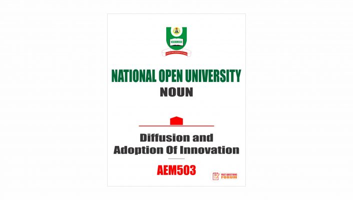 AEM503 - Diffusion and Adoption Of Innovation - Past Questions Forum