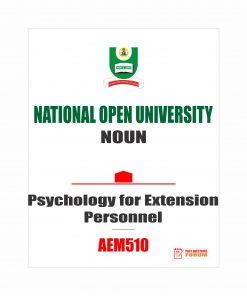 AEM510 - Psychology for Extension Personnel (october-2019)