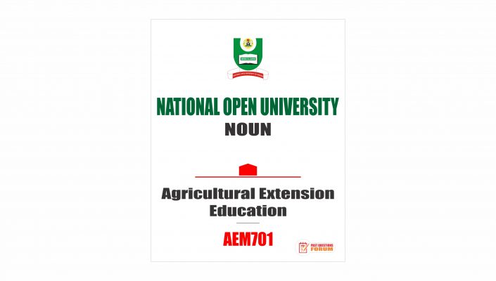 AEM701 - Agricultural Extension Education (october-2019) - Past Questions Forum