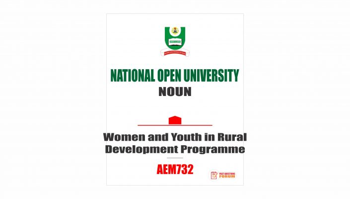AEM732 Women and Youth - Past Questions Forum