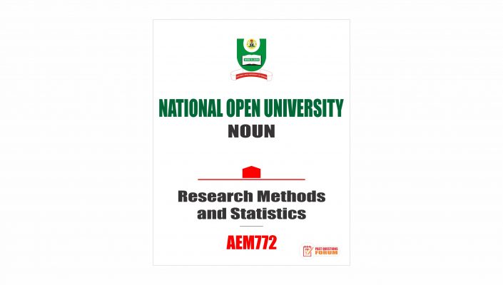 AEM772 - Research Methods and Statistics - Past Questions Forum