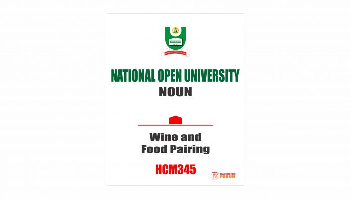 HCM345 - Wine and Food Pairing - Past Questions Forum