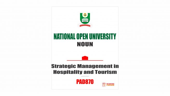 HCM441 - Strategic Management in Hospitality and Tourism - Past Questions Forum
