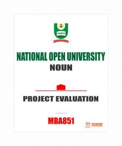 MBA851 - PROJECT EVALUATION (october-2019)