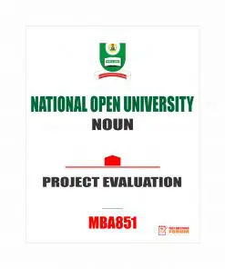 MBA851 - PROJECT EVALUATION (october-2019)