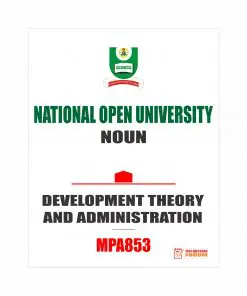 MPA807 - DEVELOPMENT THEORY AND ADMINISTRATION (october-2019)