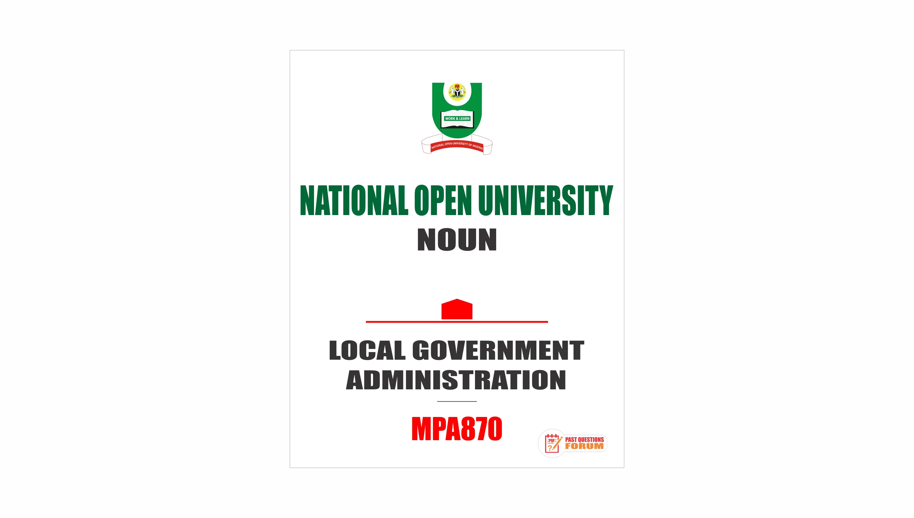 PAD870 - LOCAL GOVERNMENT ADMINISTRATION (july-2018)