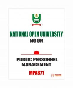 MPA871 - PUBLIC PERSONNEL MANAGEMENT (october-2019)